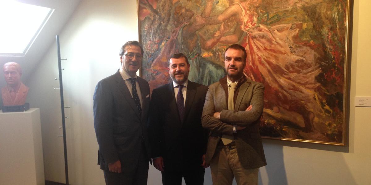 Encuentro entre Alfonso Candón, Millán Alegre y José Francisco Estévez Ochoa