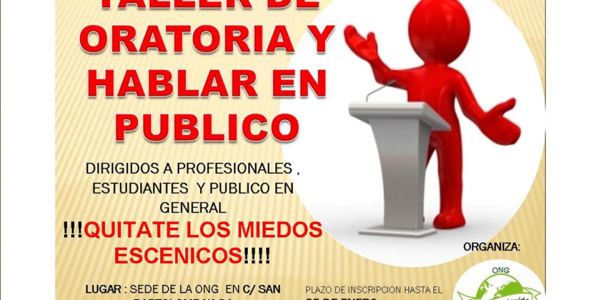 Taller de oratoria y hablar en público