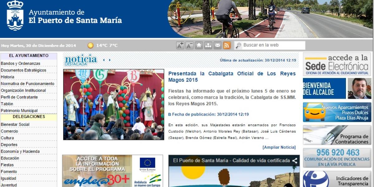 Web del Ayuntamiento de el Puerto