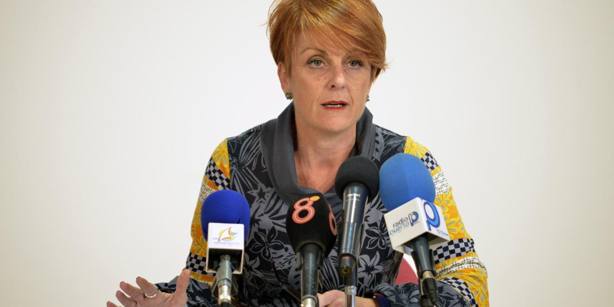 Mariola Tocino ofrece una rueda de prensa para explicar la situación de Suvipuerto
