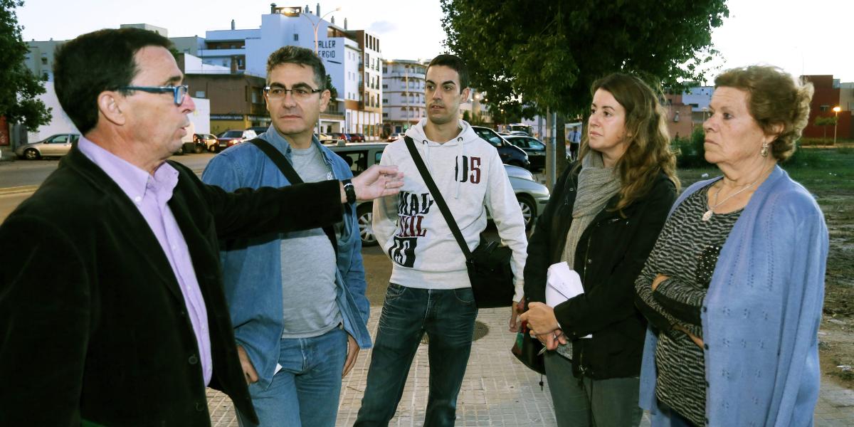 Visita del PSOE al Palmar de La Victoria.