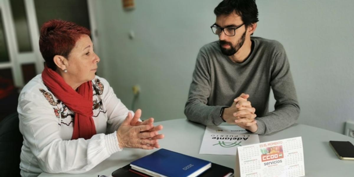 Un momento de la reunión mantenida.