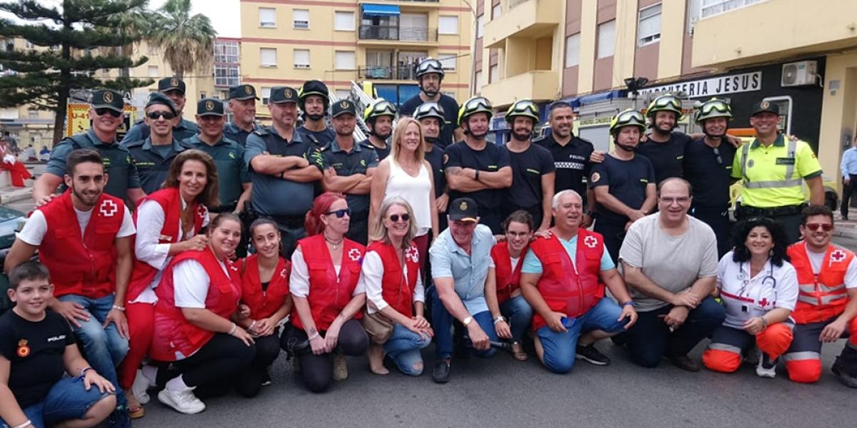 Una imagen de familia de los miembros y cuerpos de Seguridad.