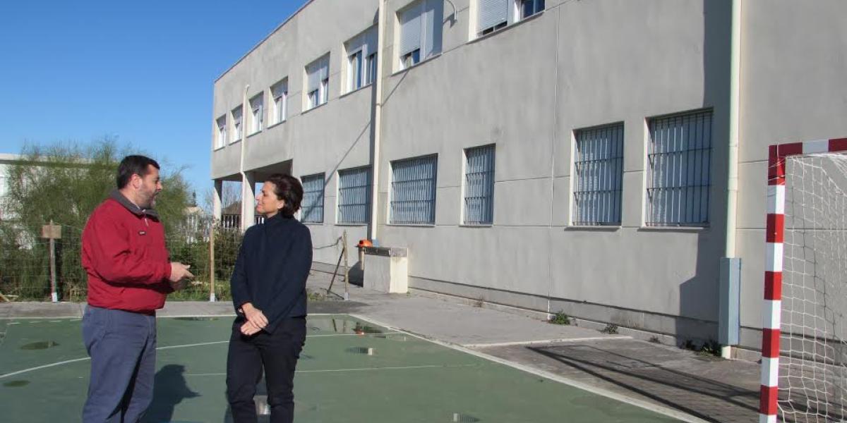 Alfonso Candón en el IES Javier de Uriarte.