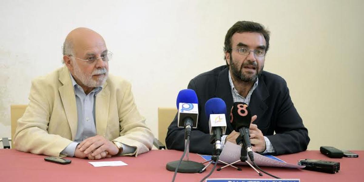 Javier Maldonado y Millán Alegre durante una rueda de prensa.