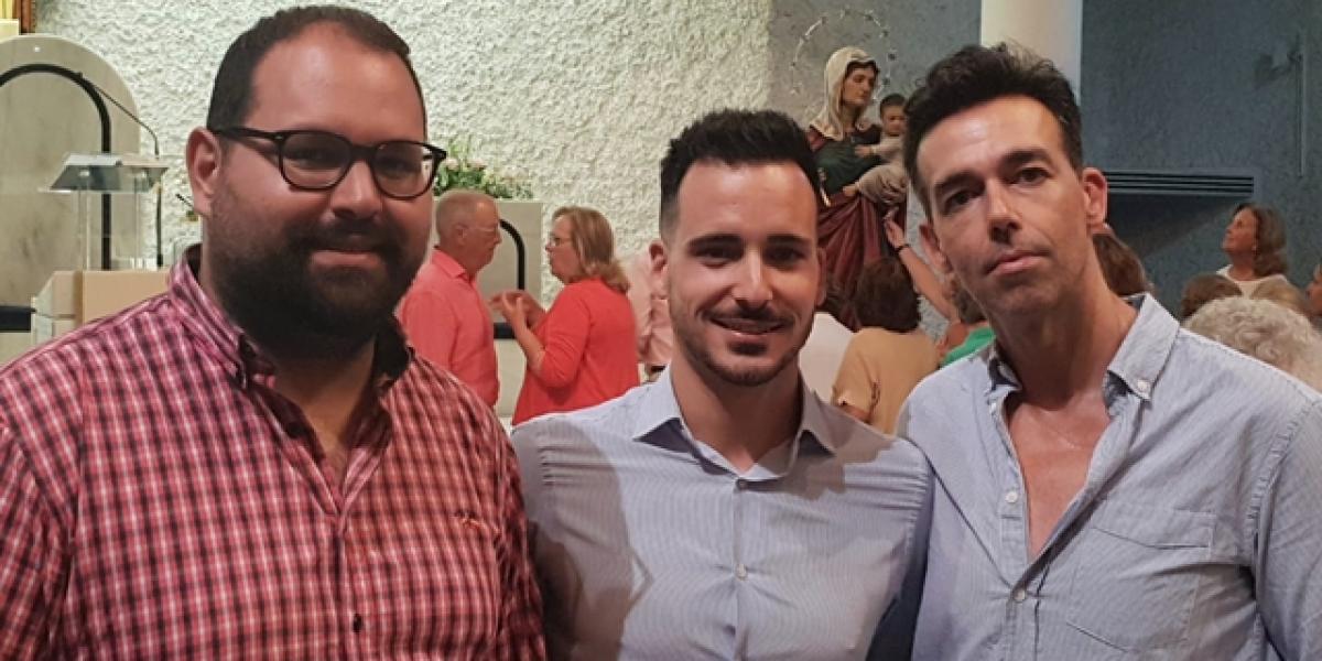 Javier Bello y David Calleja junto a Daniel Herrera.