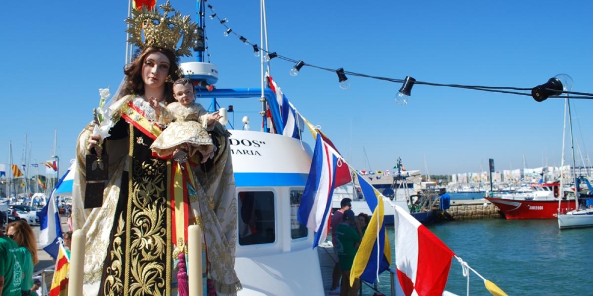 Nuestra Señora del Carmen en el Gema Jesús II.