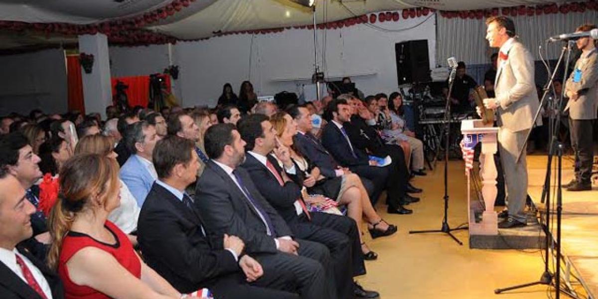 Enrique Miranda durante el Pregón de la Feria de Primavera 2014.