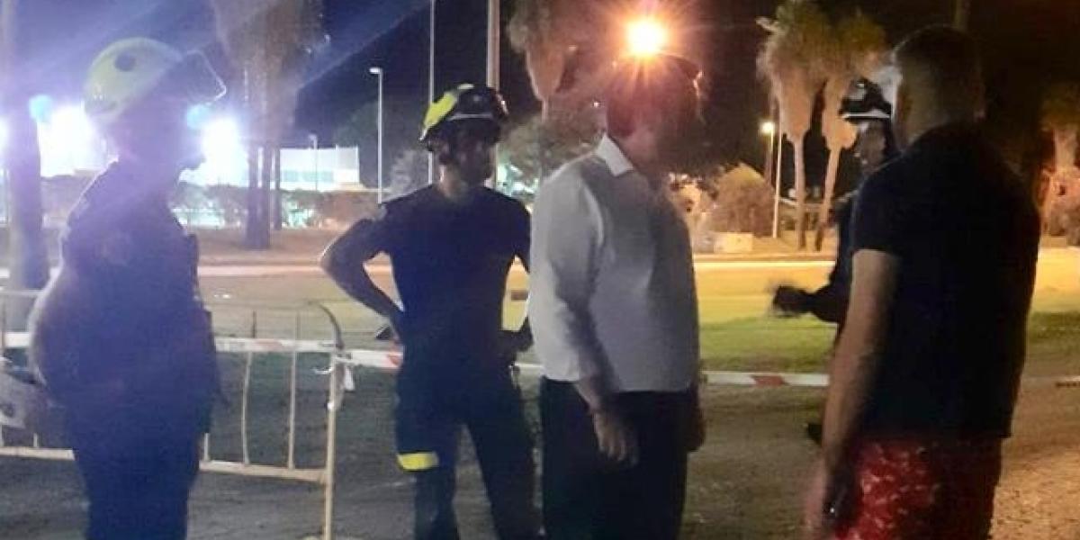 Una imagen del accidente de anoche.