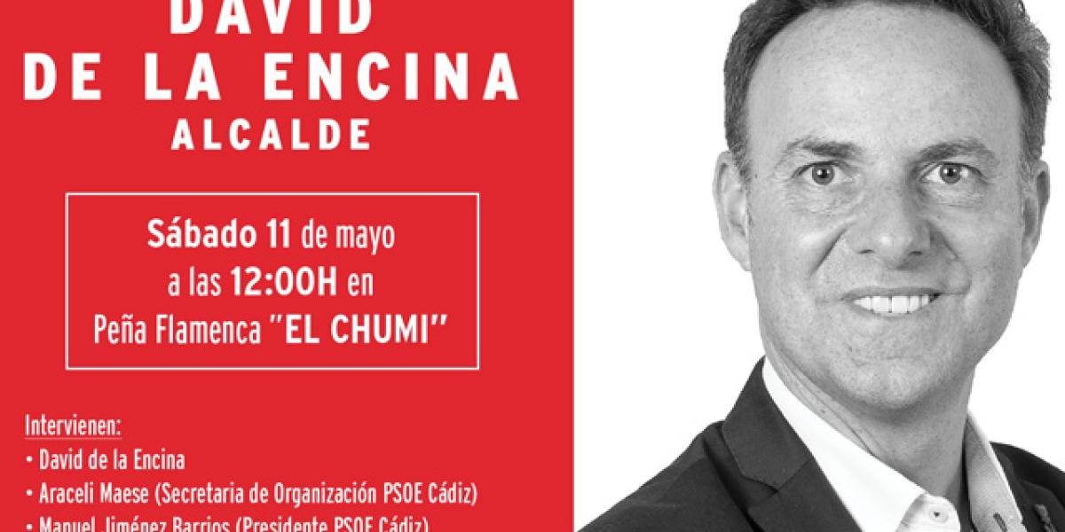 Cartel principal del acto político.