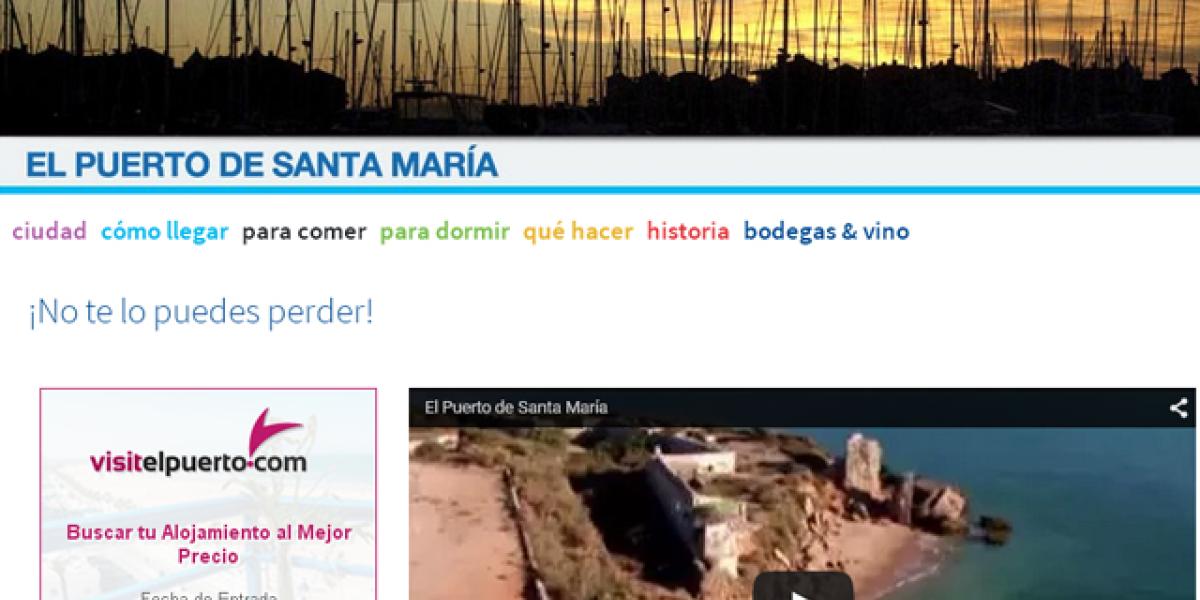 Portada de la web de Turismo.
