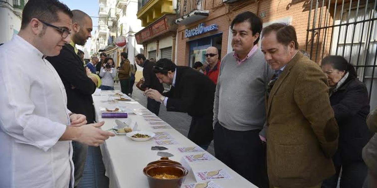 Showcooking en la calle Luna.