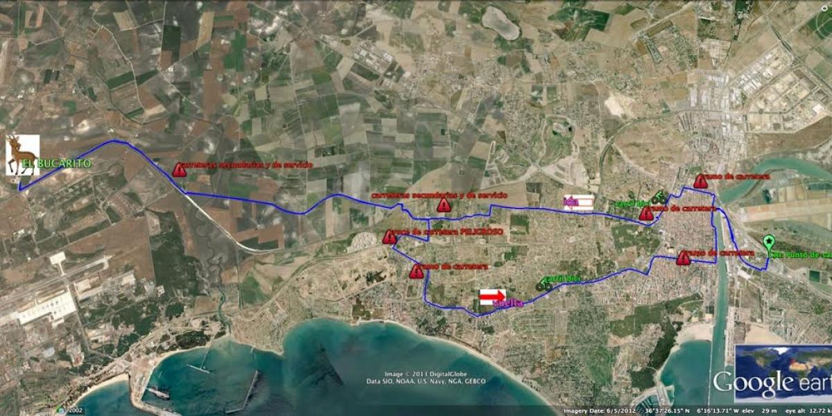 Mapa del Programa de Rutas en Bicicleta.