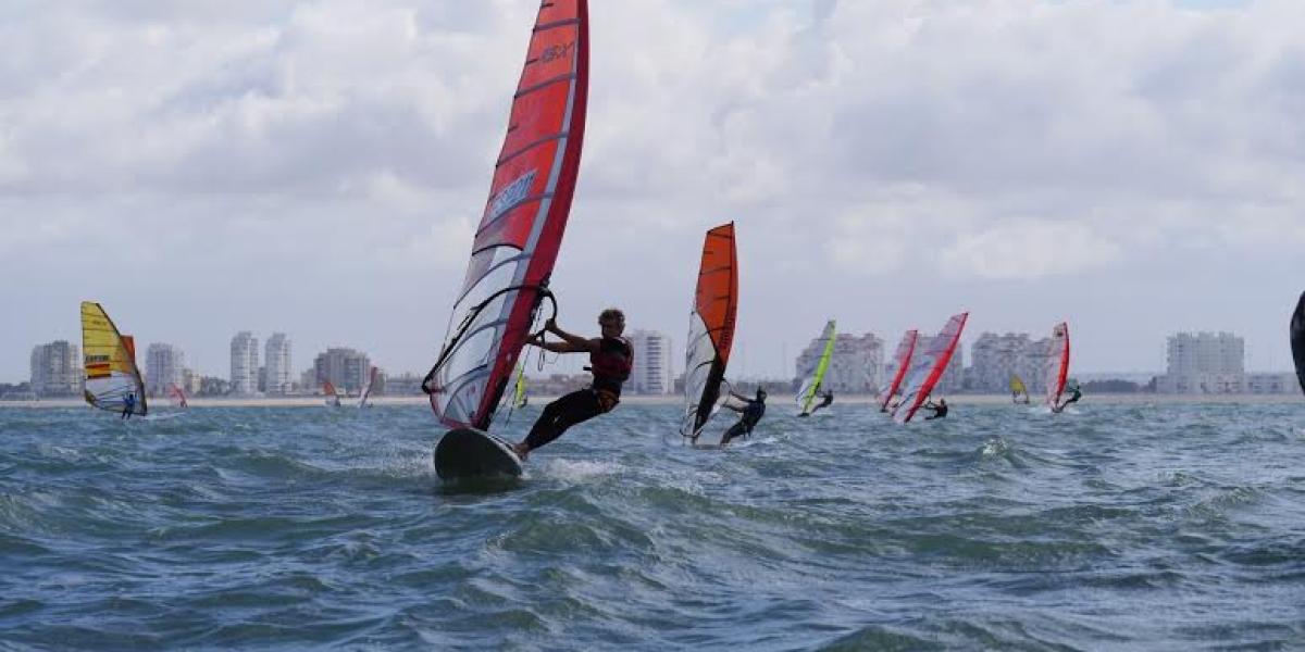 Campeonato de Europa de Raceboard en la Bahía de Cádiz.
