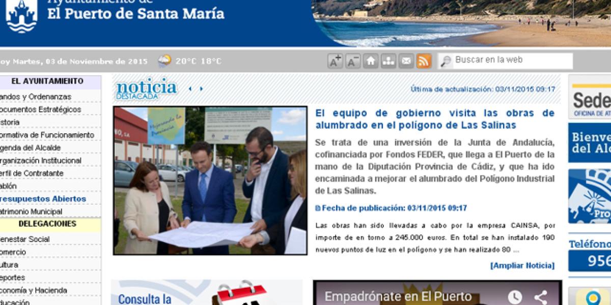 Web municipal.